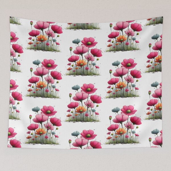 Item preview, Colorful Ink Flower Meadow designed and sold by Szpaku desart .