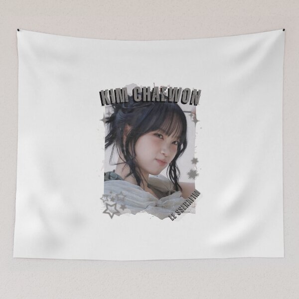 Item preview, Le Sserafimm Kim Chaewon Kpop Girl Group Black and White Collage Design designed and sold by AJUNICE STUDIO.