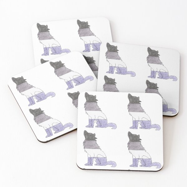 Item preview, Wolf asexual flag designed and sold by Malectrashop.