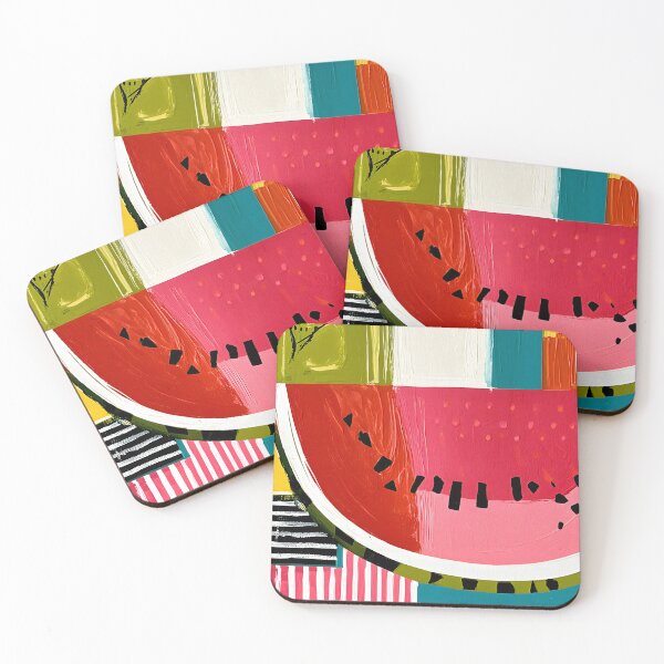 Item preview, Summer Slice Reimagined - Vibrant Watermelon Art Bursting with Bold Geometry and Playful Color designed and sold by OlfactoART Studio.