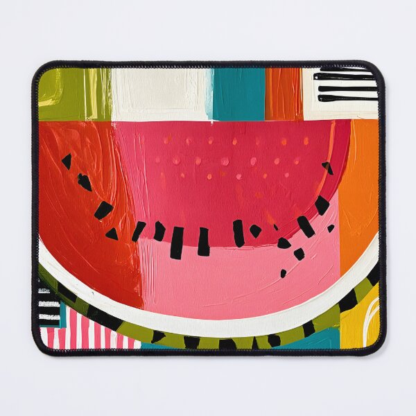 Item preview, Summer Slice Reimagined - Vibrant Watermelon Art Bursting with Bold Geometry and Playful Color designed and sold by OlfactoART Studio.