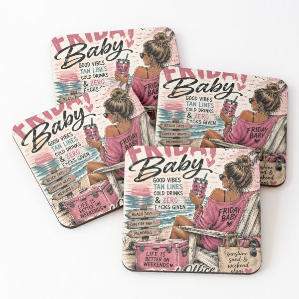 Item preview, Friday Baby Beach Life Weekend Vibes Graphic Shirt designed and sold by 18 Life Outlaw.