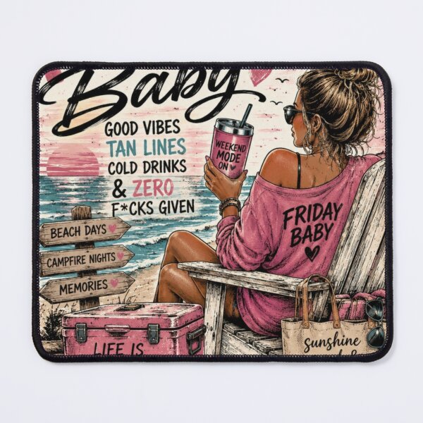 Item preview, Friday Baby Beach Life Weekend Vibes Graphic Shirt designed and sold by 18 Life Outlaw.