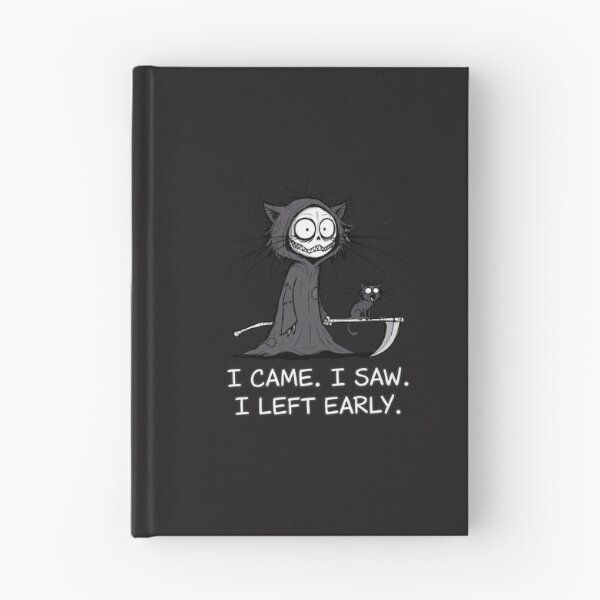 Item preview, "I Came I Saw I Left Early" Funny Introvert Grim Reaper Cat designed and sold by Cipher & Soul.