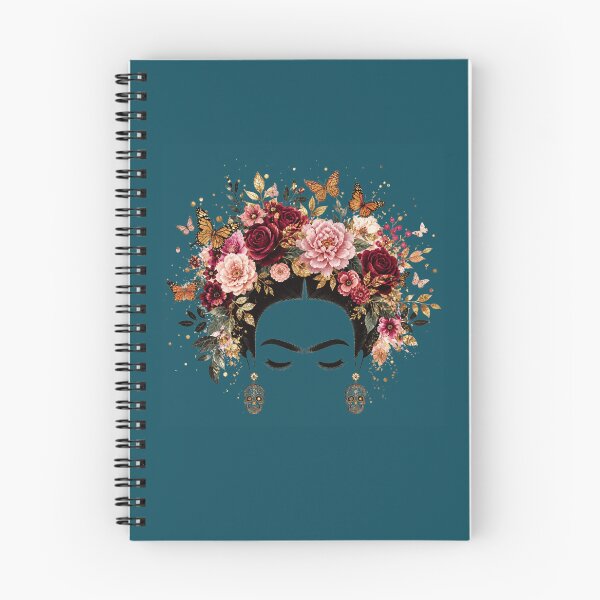 Item preview, Minimalist Frida Kahlo Floral Silhouette Sugar Skull designed and sold by ZENVIRART.