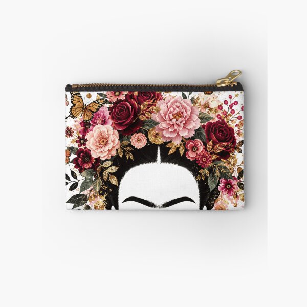 Item preview, Minimalist Frida Kahlo Floral Silhouette Sugar Skull designed and sold by ZENVIRART.
