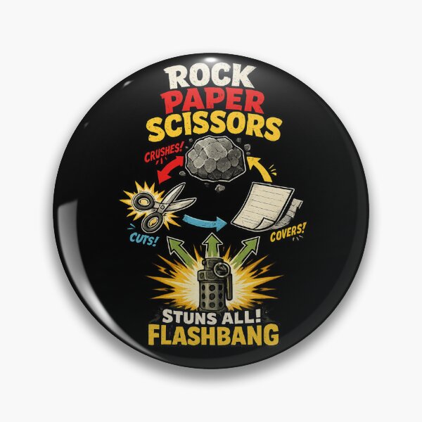 Item preview, Rock Paper Scissors Flashbang Funny FPS Gamer Meme Gaming designed and sold by HiPatti.