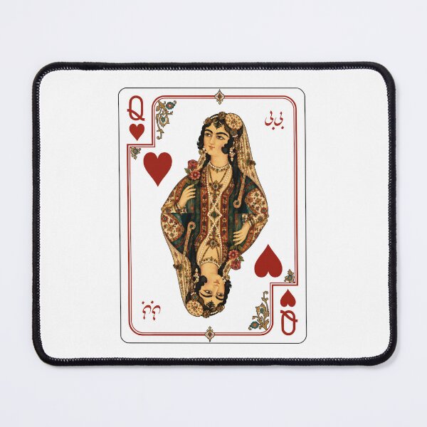 Item preview, Persian Queen of Hearts Playing Card – Vintage Iranian Art designed and sold by ArtPer-design.