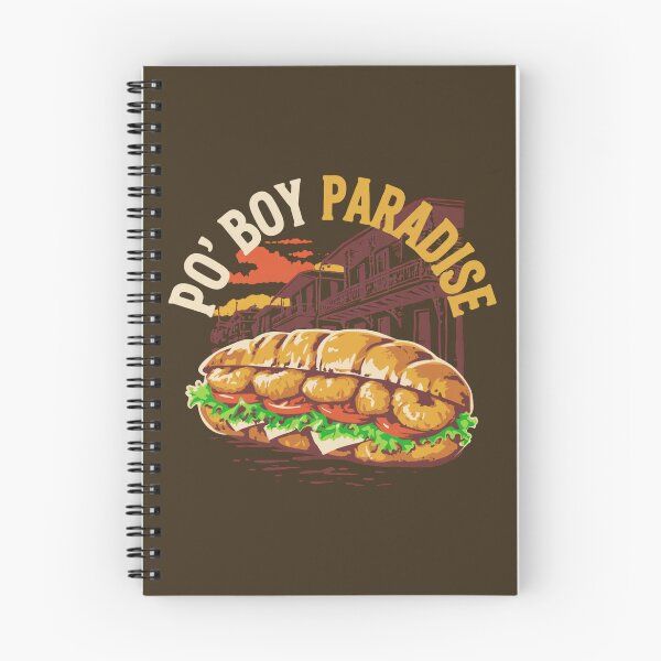 Item preview, Po' Boy Paradise – New Orleans Shrimp Sandwich Vintage Louisiana Food Design designed and sold by ArcticFoxStudio.