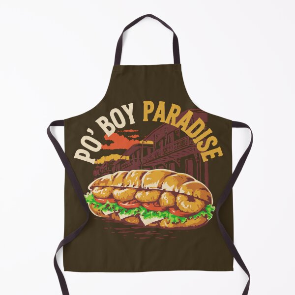 Item preview, Po' Boy Paradise – New Orleans Shrimp Sandwich Vintage Louisiana Food Design designed and sold by ArcticFoxStudio.