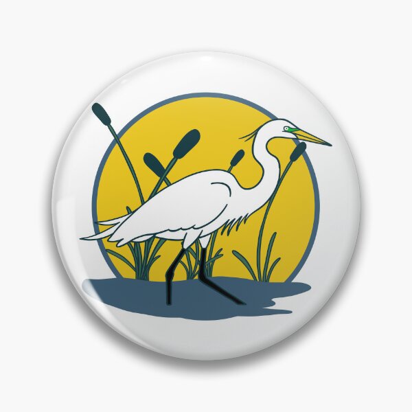 Item preview, The Egret in the Reeds designed and sold by MarzyBirdleArt.