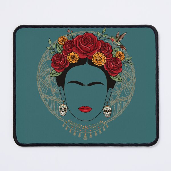 Item preview, Minimalist Frida Kahlo Floral Crown Mandala Portrait designed and sold by ZENVIRART.