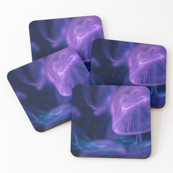 Item preview, Glowing Purple Jellyfish In Deep Sea designed and sold by dahliyagh.