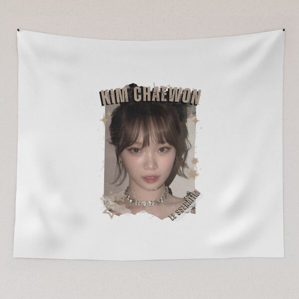 Item preview, Le Sserafimm Kim Chaewon Kpop Girl Group Black and White Collage Design designed and sold by AJUNICE STUDIO.