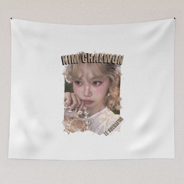 Item preview, Le Sserafimm Kim Chaewon Kpop Girl Group Black and White Collage Design designed and sold by AJUNICE STUDIO.