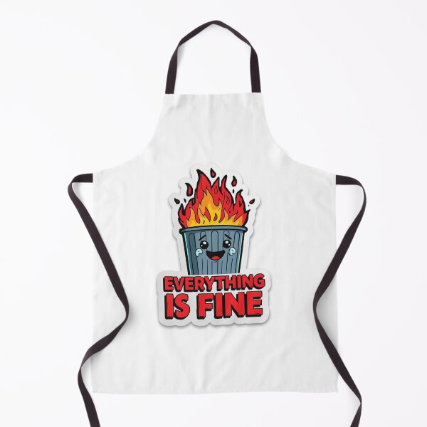 Item preview, Everything Is Fine Burning Trash Can Meme designed and sold by MoodPeel_ .