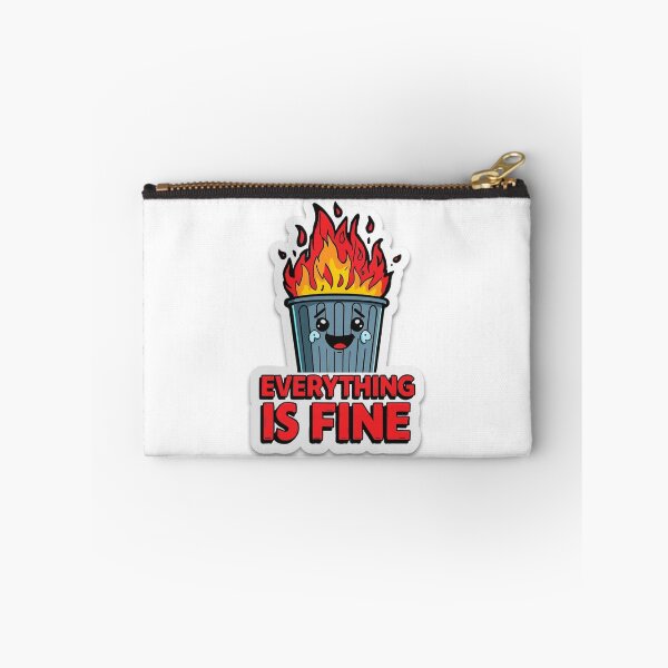 Item preview, Everything Is Fine Burning Trash Can Meme designed and sold by MoodPeel_ .