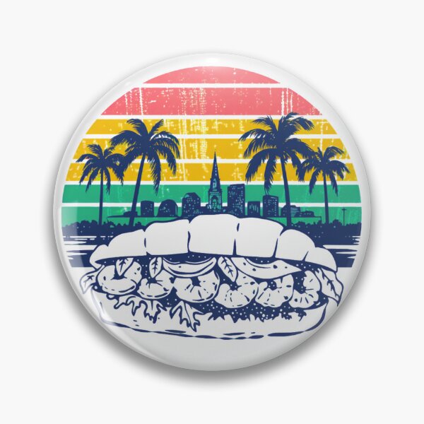Item preview, Vintage Po' Boy Sandwich Sunset – New Orleans Louisiana Food Lover Design designed and sold by ArcticFoxStudio.