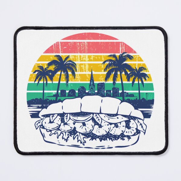 Item preview, Vintage Po' Boy Sandwich Sunset – New Orleans Louisiana Food Lover Design designed and sold by ArcticFoxStudio.