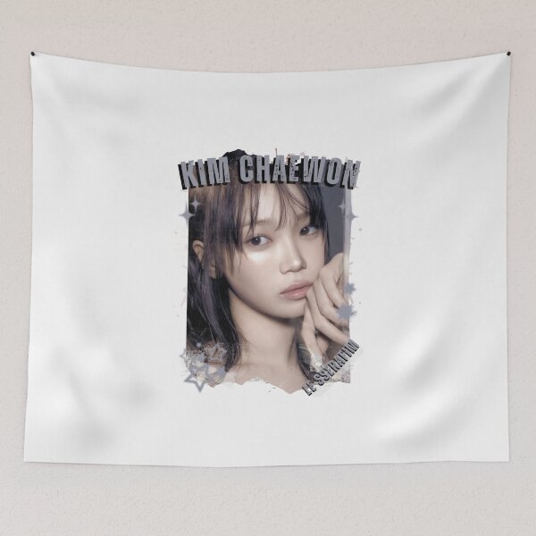 Item preview, Le Sserafimm Kim Chaewon Kpop Girl Group Black and White Collage Design designed and sold by AJUNICE STUDIO.