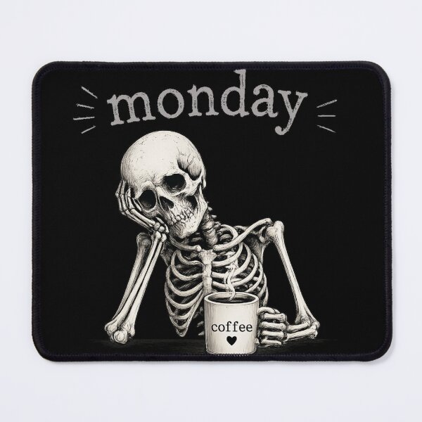 Item preview, Monday Coffee Skeleton – Funny Weekend Recovery Design designed and sold by PaTkA art.