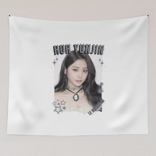 Item preview, Le Sserafimm Huh Yunjin Kpop Girl Group Black and White Collage Design designed and sold by AJUNICE STUDIO.