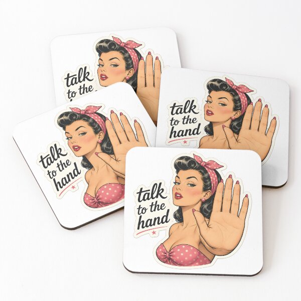 Item preview, Talk to the Hand Retro Diva Pinup Art designed and sold by advanceprintart.