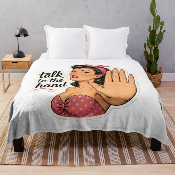 Item preview, Talk to the Hand Retro Diva Pinup Art designed and sold by advanceprintart.