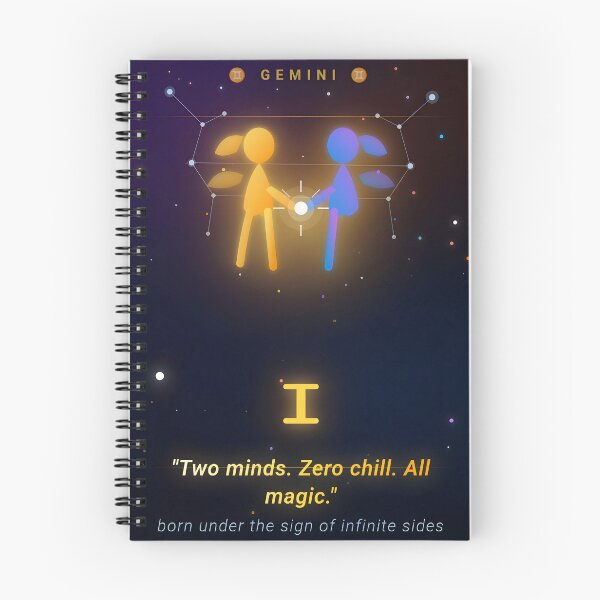 Item preview, Gemini Two Minds Zero Chill Funny Zodiac Quote Poster designed and sold by Zodiac Celestial Art.