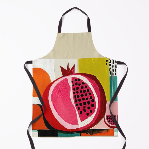 Item preview, Pomegranate Unveiled - Sliced Crimson Fruit Surrounded by Bold Geometry and Vibrant Color Fields designed and sold by OlfactoART Studio.