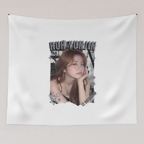 Item preview, Le Sserafimm Huh Yunjin Kpop Girl Group Black and White Collage Design designed and sold by AJUNICE STUDIO.