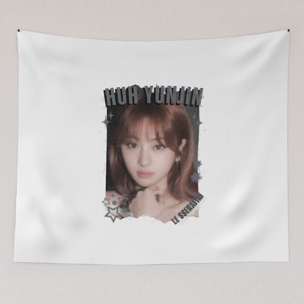 Item preview, Le Sserafimm Huh Yunjin Kpop Girl Group Black and White Collage Design designed and sold by AJUNICE STUDIO.