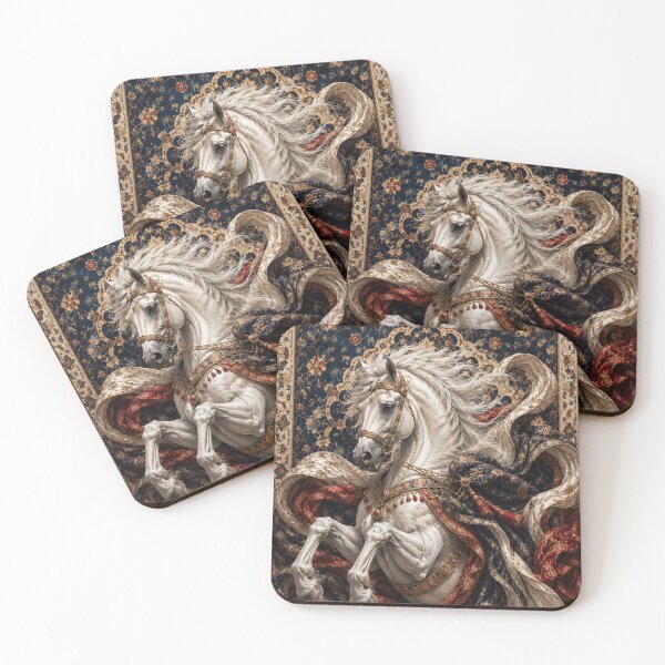 Item preview, Majestic Arabian Horse in Persian Tapestry | Luxury Equestrian Art designed and sold by ravuh.