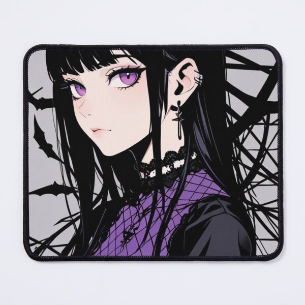 Item preview, Gothic Anime Girl Purple Eyes Dark Aesthetic designed and sold by AnimDream .
