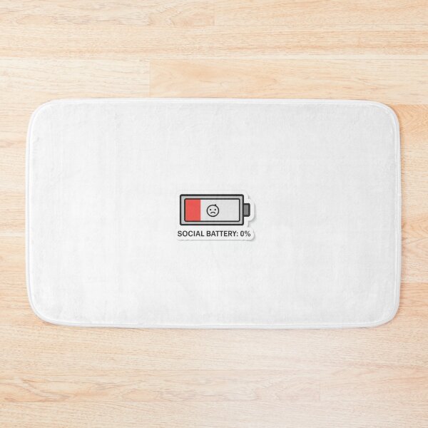 Item preview, Minimalist Retro Social Battery 0 Percent Empty designed and sold by MoodPeel_ .