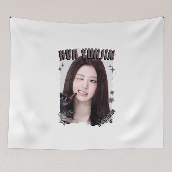 Item preview, Le Sserafimm Huh Yunjin Kpop Girl Group Black and White Collage Design designed and sold by AJUNICE STUDIO.