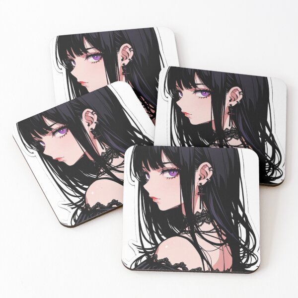 Item preview, Dark Gothic Anime Portrait Purple Eyes Manga Art designed and sold by AnimDream .