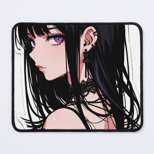 Item preview, Dark Gothic Anime Portrait Purple Eyes Manga Art designed and sold by AnimDream .