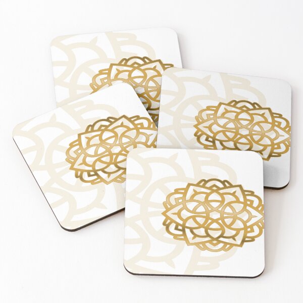Item preview, Luxury Gold Mandala Geometric Pattern on Black designed and sold by M1144.