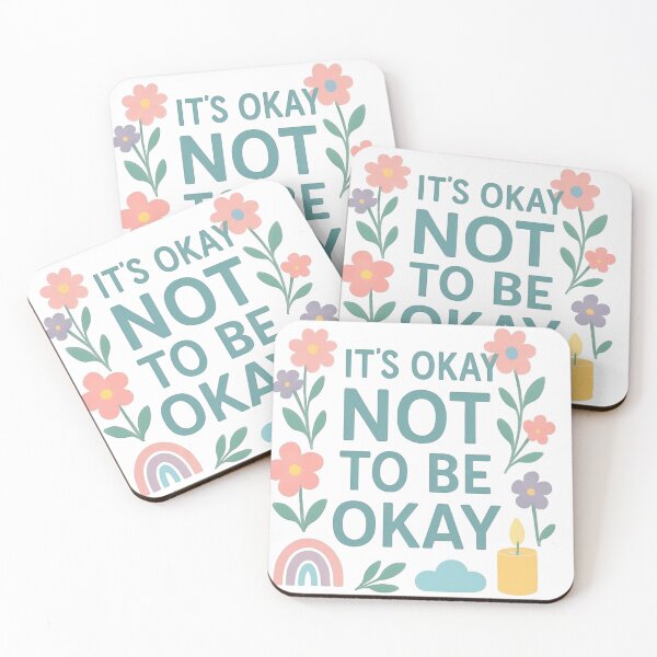 Item preview, Its Okay Not To Be Okay Floral designed and sold by HumeThreads.