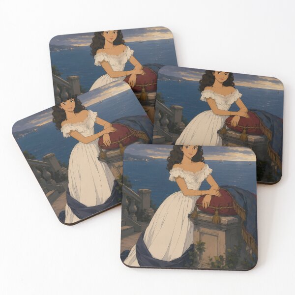 Item preview, Victorian Lady by the Sea – Romantic Regency Elegance Art Print designed and sold by  Hollow Moon Studios..