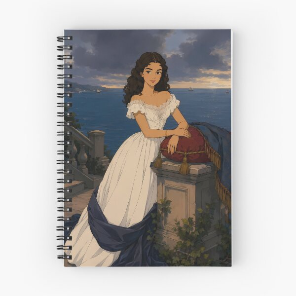 Item preview, Victorian Lady by the Sea – Romantic Regency Elegance Art Print designed and sold by  Hollow Moon Studios..
