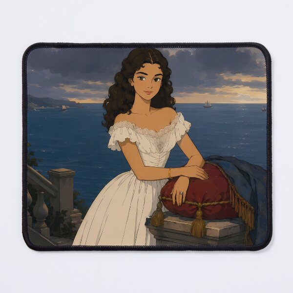 Item preview, Victorian Lady by the Sea – Romantic Regency Elegance Art Print designed and sold by Hollow Moon Studios..