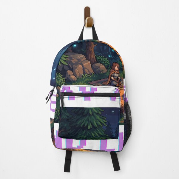 Item preview, Stay A While And Listen Retro Pixel RPG Campfire designed and sold by Shirt-Otakus.
