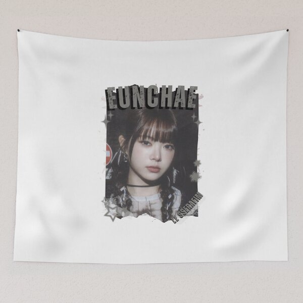 Item preview, Le Sserafimm Hong Eunchae Kpop Girl Group Black and White Collage Design designed and sold by AJUNICE STUDIO.