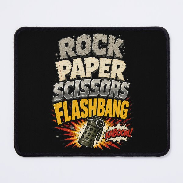 Item preview, Rock Paper Scissors Flashbang Funny FPS Gamer Meme Retro Gaming designed and sold by HiPatti.