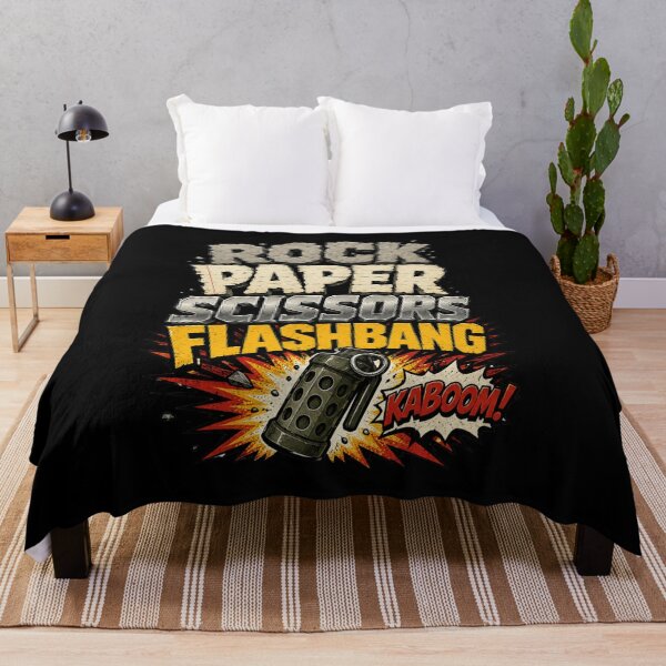 Item preview, Rock Paper Scissors Flashbang Funny FPS Gamer Meme Retro Gaming designed and sold by HiPatti.