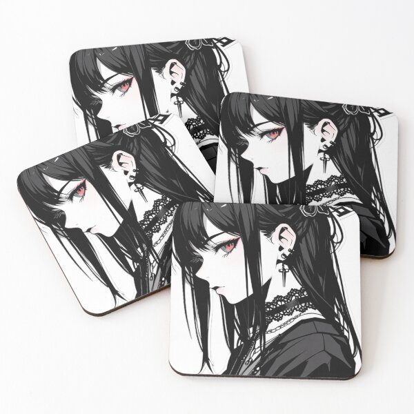 Item preview, Dark Kawaii Gothic Anime Girl Black Hair Design designed and sold by AnimDream .