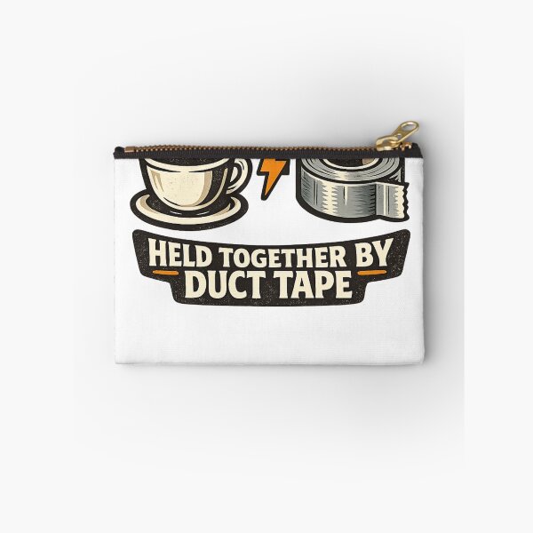 Item preview, Powered by Coffee Held Together by Duct Tape Dad Shirt designed and sold by CerealBoxInk.