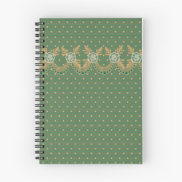 Item preview, Emerald & Gold Lace Floral Pattern designed and sold by Eejee-SK.